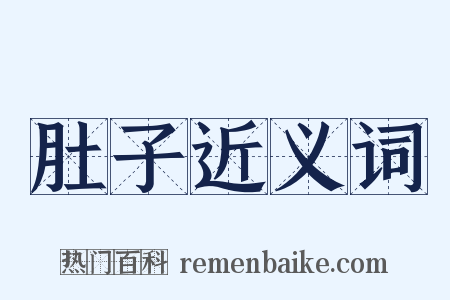 肚子近义词是什么意思的图片